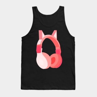 Cat Ear Headphones Tank Top